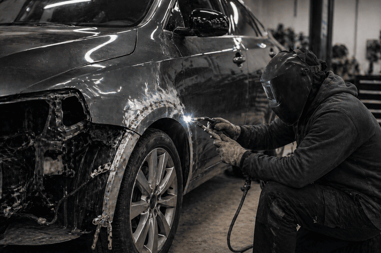 Сварка кузова авто после ДТП